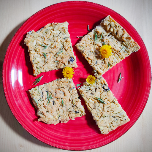 La foto della ricetta Schiacciatine alle zucchine di Isabella PsicoFoodCoach adatta a Vegani, Vegetariani, Celiaci, Intolleranti al lattosio