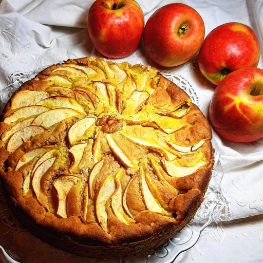 La foto della ricetta Torta morbida di mele di RICETTE DEL CAVOLO adatta a Vegetariani, vegani, diete senza lattosio, pescetariani.