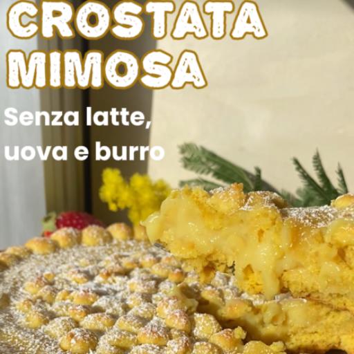 La foto della ricetta Crostata mimosa di Ricettario del benessere adatta a Vegetariani, vegani, diete senza lattosio, pescetariani.